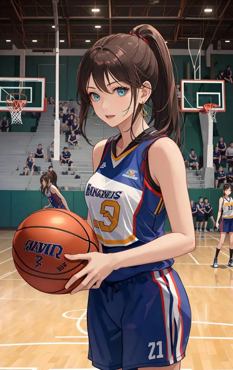 动漫壁纸# 运动系～篮球女孩