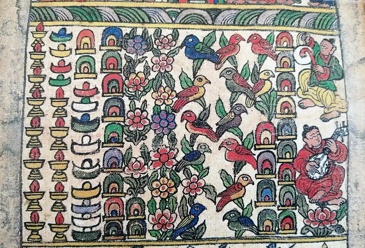 国家级非遗——纳西族东巴画的代表作《神路图》#非遗  - 抖音