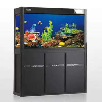 森森 浮法玻璃水族箱鱼缸带led灯/底柜hla-1258e-4s 1.2米长