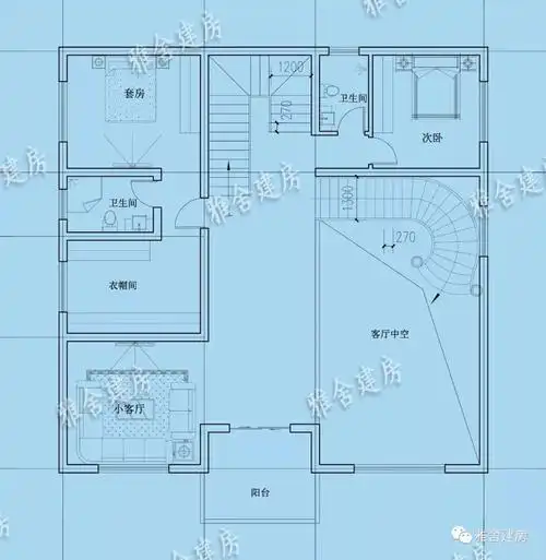 13x13米农村简欧别墅,挑空客厅 旋转楼梯,人人看了都来夸