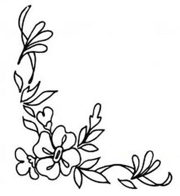 黑板报花纹古风简笔画图片