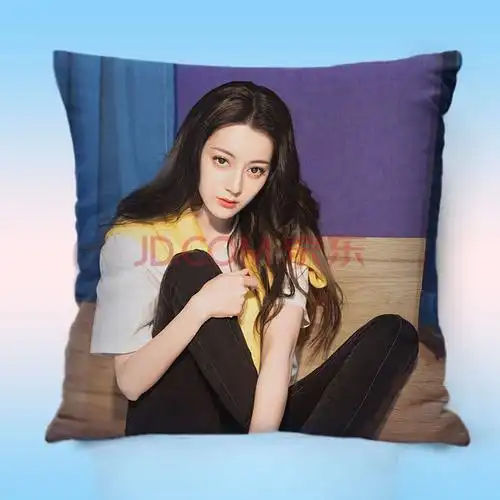 diy照片生日礼物迪丽热巴真人照片抱枕来图定制学生靠垫双面含芯 19