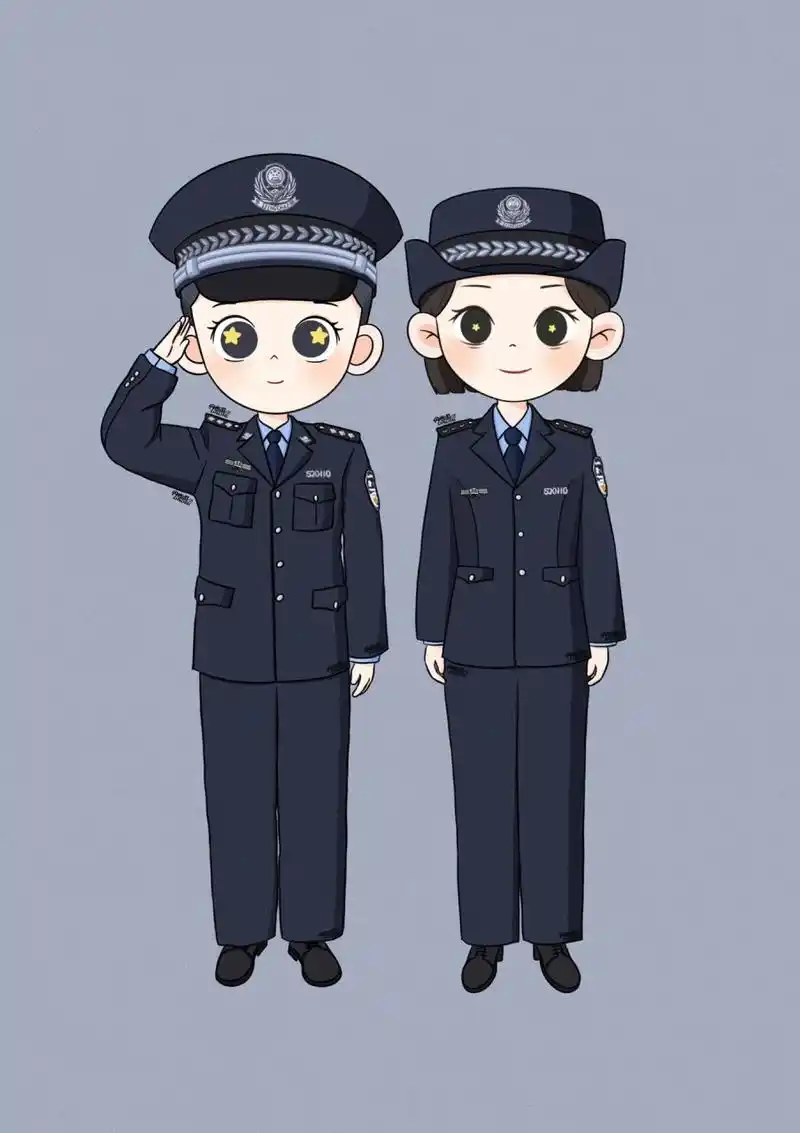 q版警察叔叔|q版女警察 为证藏蓝,对弈平凡,今日如此,日日皆然.