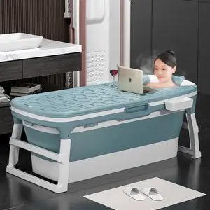 折叠便携式浴桶大人洗澡桶加厚泡澡桶成人浴盆全身家用省水浴缸
