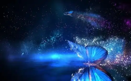 【要高清看简介】a197 梁祝 化蝶蓝色粒子闪烁抒情唯美晚会舞台led