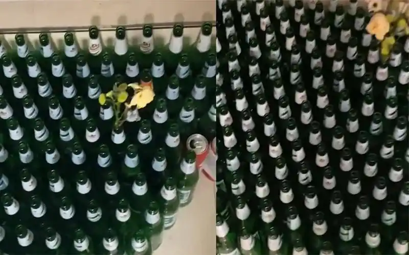 三男子居家20天喝400瓶啤酒,酒瓶满地无从下脚怕是收酒瓶的