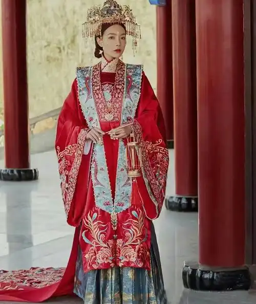 中式婚纱凤冠霞帔明制汉服花嫁衣古装摄影新娘婚服结礼服全套 明汉男