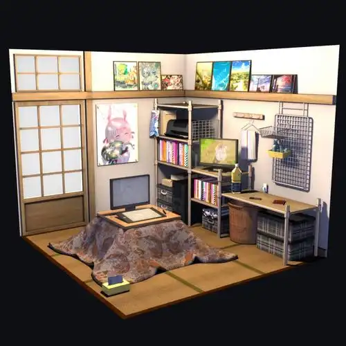 室内 卡通室内 日本风格 房间 场景