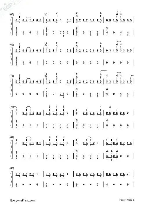 love song - bigbang双手简谱预览