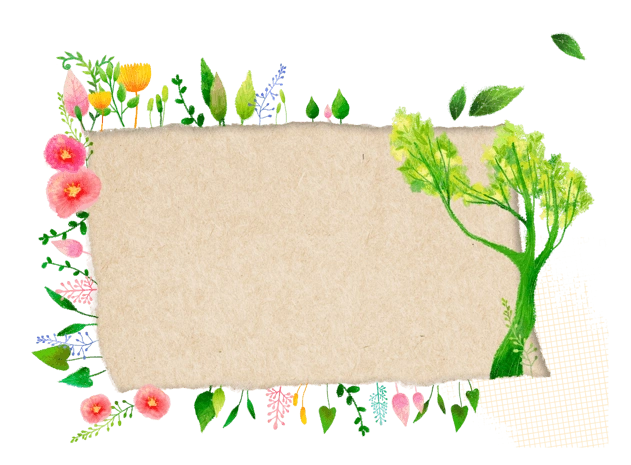 手绘花卉文本框