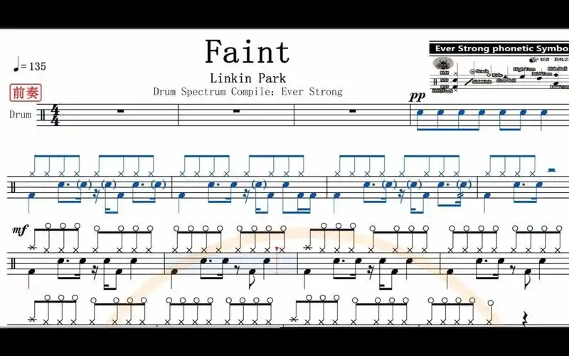 活动作品椰壳鼓手网linkinparkfaint架子鼓高清动态鼓谱