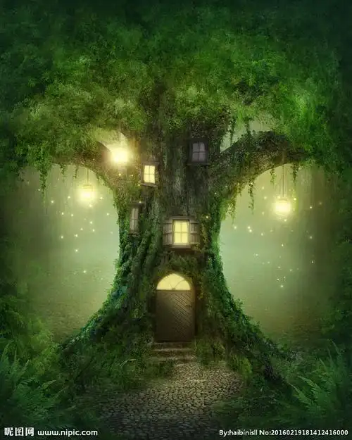 梦幻森林童话背景图片