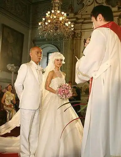 患上严重抑郁症,为了弥补这个伤痛,张卫健给了她一个大气而幸福得婚礼