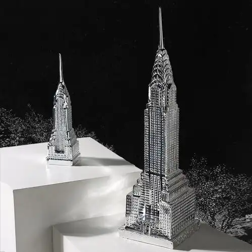 现代建筑模型帝国大厦摆件创意家居客厅办公室工艺品样板房摆件