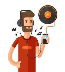 漫画卡通音乐播放器图片