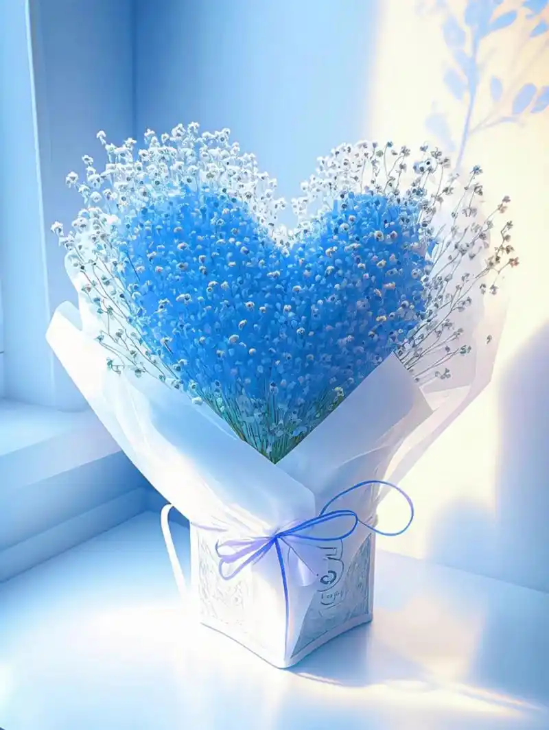 蓝色满天星的花语文案(蓝色满天星的花语是真心喜欢)