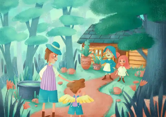 儿童绘本初创作《格林童话鸟孩儿》