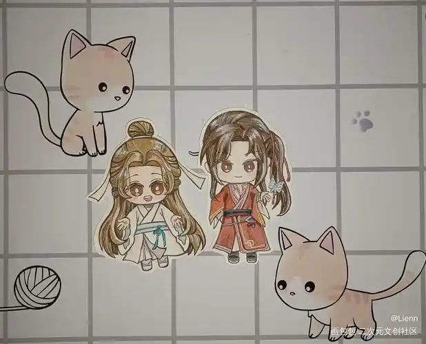 墨家三宝萌纸娃合集_lienn的绘画作品_画包包