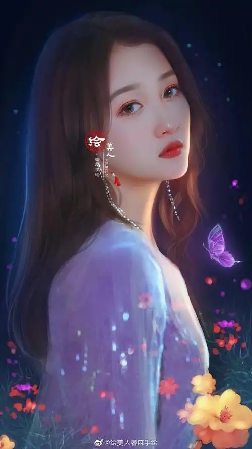 关晓彤微博绘美人睿麻手绘禁止盗图二改转载注明出处赵丽颖angelababy