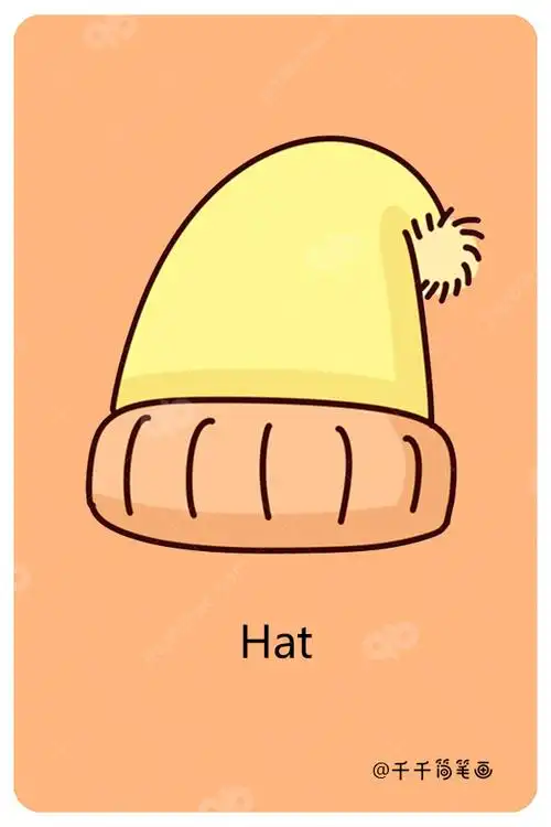 儿童英语词汇认知帽子hat