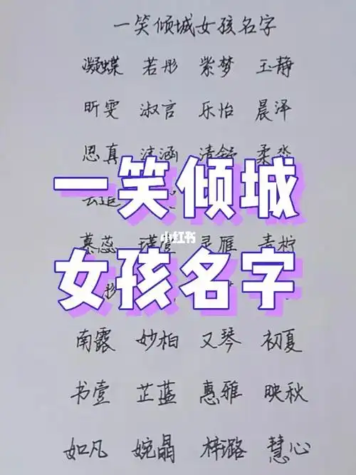 一笑倾城女孩名字给女宝宝起名字