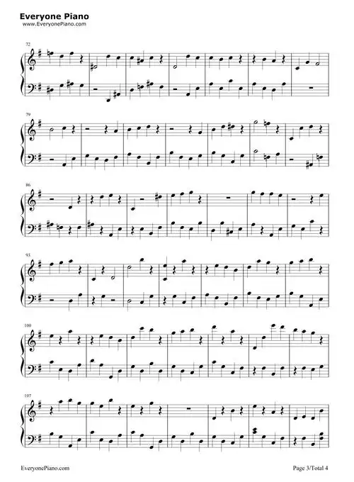 曾经守候-明月几时有主题曲五线谱预览3-钢琴谱文件(五线谱,双手简谱