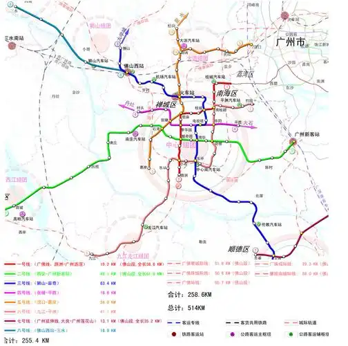 佛山地铁线路规划图