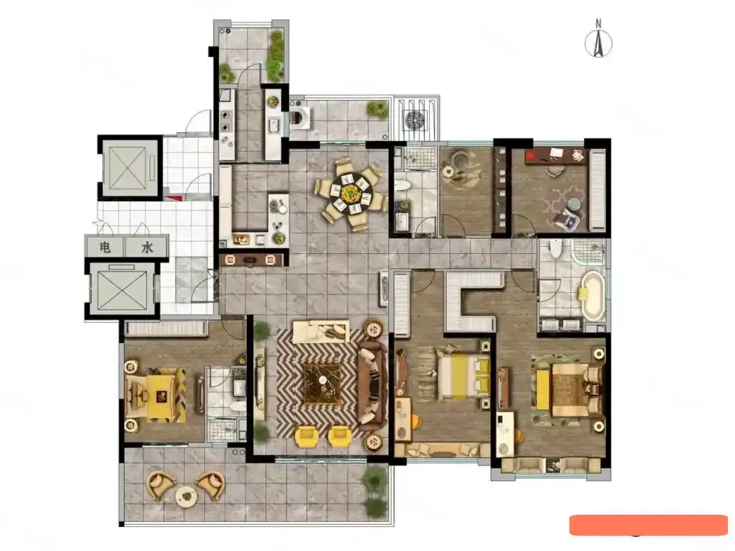 公认的280平米完美五室大平层,带你走入梦幻居家之旅