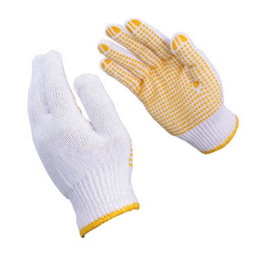 手套伏兴fx527劳保加厚耐磨涂胶防滑点塑工地防护手套