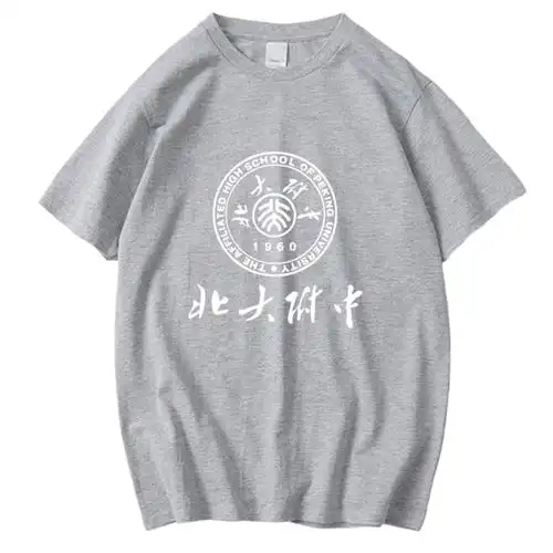 堡驰顿 新品北京大学附属中学北大附中t恤短袖纯棉圆领班服校服文化衫