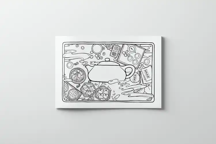 茶也陶陶手绘插画包装设计谢安妮野生设计师