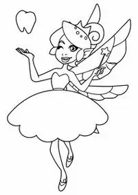 传统的牙仙子白色小牙仙子矢量可爱飞行用魔杖的蓝色