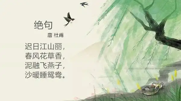 小学生必背古诗词背后的故事:《绝句》迟日江山丽