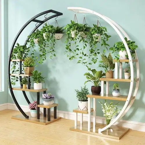 工匠时光新款客厅家用花架子多层室内经济型阳台装饰置物架铁艺花盆架