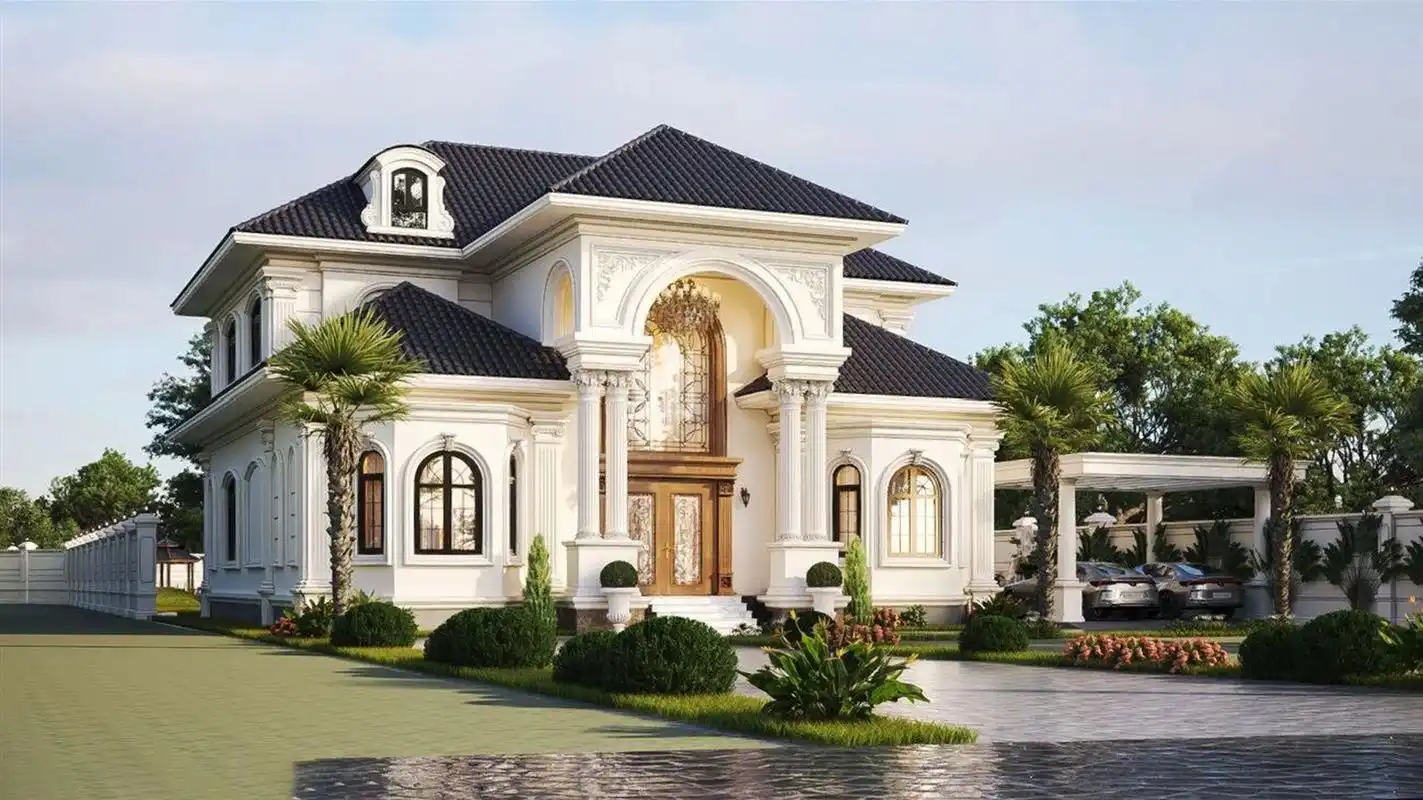 两层新古典欧式风格农村自建别墅设计 01如有自建房需求,欢迎沟通