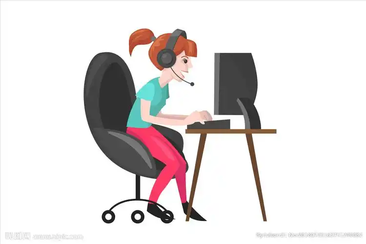 矢量卡通彩色打游戏女孩设计图__女性妇女_人物图库_设计图库_昵图网