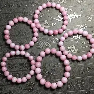 天然粉欧泊(澳宝)贵蛋白石手链 老料 一物一图