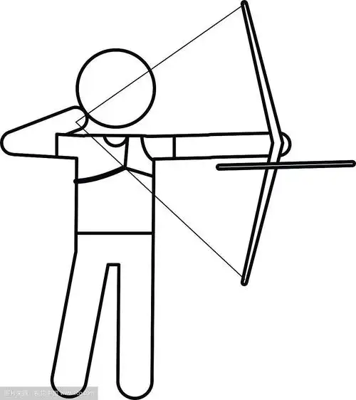 射箭玩家瞄准弓的游戏大纲