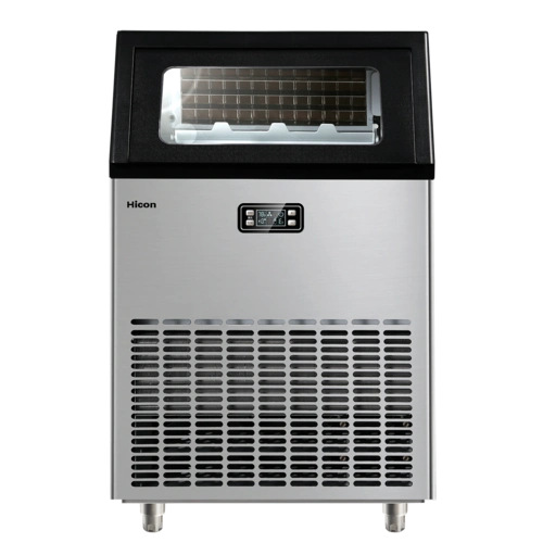 惠康hicon制冰机商用奶茶店ktv大中小型家用55kg桶装自吸水方冰制冰机