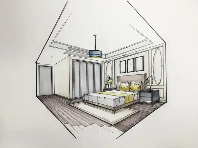 卧室手绘图