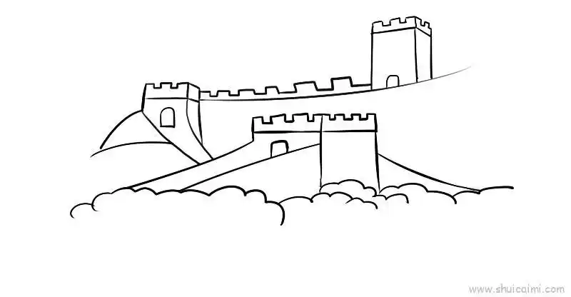 万里长城儿童画怎么画 万里长城简笔画简单又好看