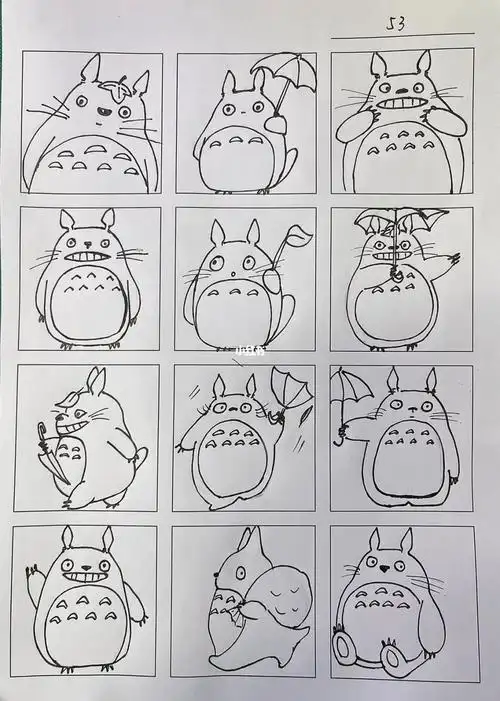 龙猫简笔画打卡53