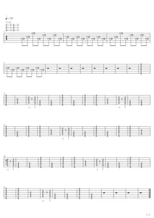 tracebundysweetchildomine吉他谱