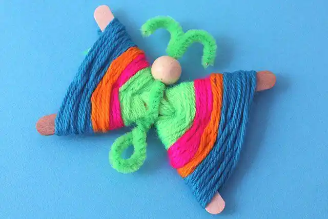 幼儿手工制作蝴蝶怎么用毛线做蝴蝶步骤图解