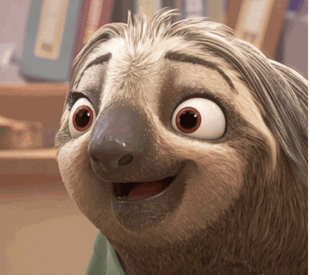 凑了9张#疯狂动物城# 的gif动图···(不动戳大)图1-3是闪电树懒,图2