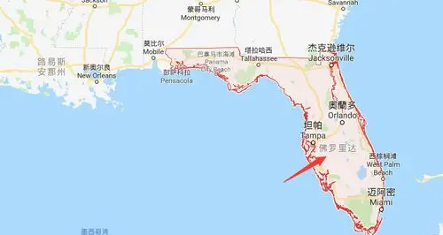 佛罗里达州地图