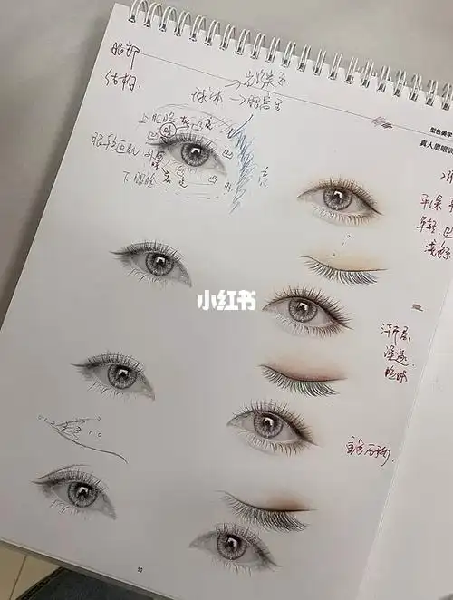 半永久眼影纸上眼妆手绘学员半天手绘作品