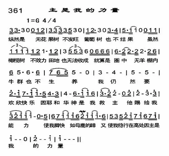第361首主是我的力量