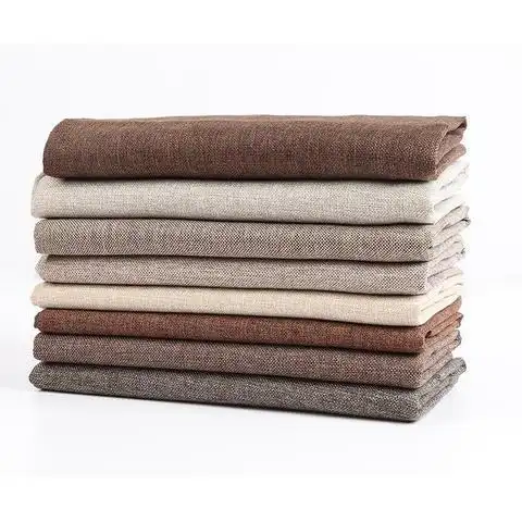 亚麻布料床单布布匹棉布布沙发防油棉麻布老粗布深色家纺深蓝色