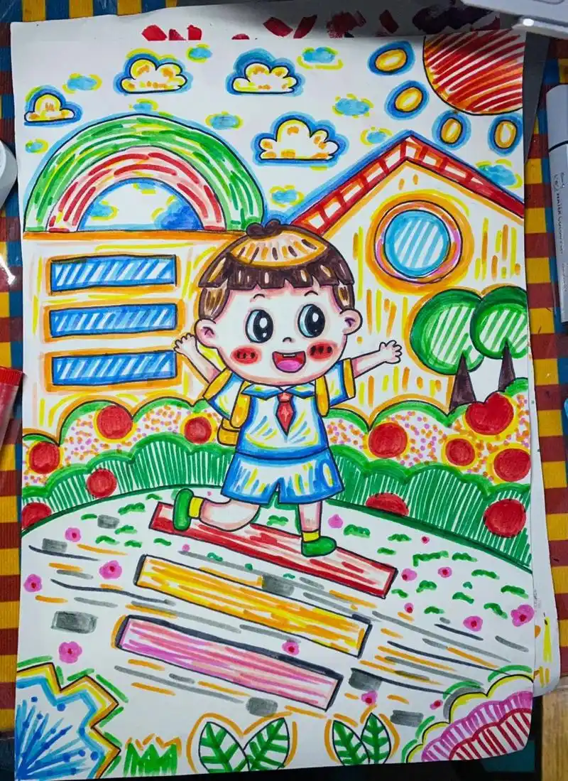 关于上学简笔画